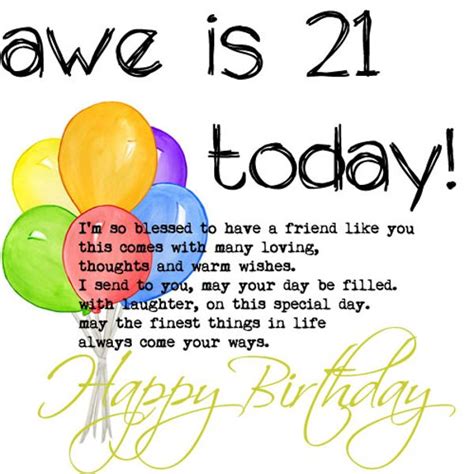 114 Excellent Happy 21st Birthday Wishes And Quotes Bayart