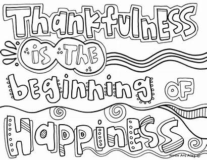 Doodle Coloring Thankful Quotes Alley Being Thankfulness