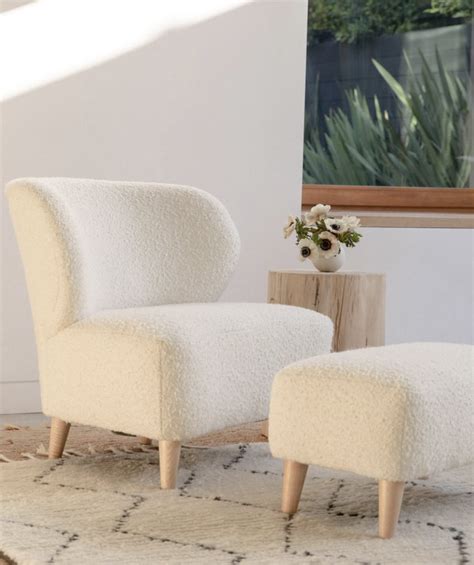 The Best Bouclé Chair With Matching Ottoman Jenni Kayne Brentwood