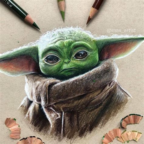 Baby Yoda 💚 Follow Me 🔶️ Realisticabd 🔶️ For More Arts 💌dm For