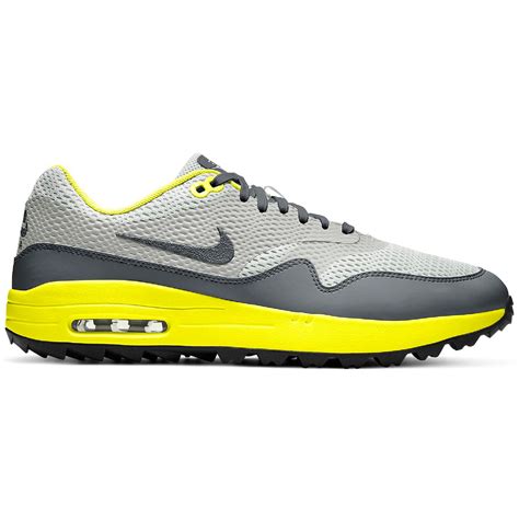 Nike Golf Air Max 1 G Mesh Shoes Ci7576 Grey Fog Photon Dust Lemon 003