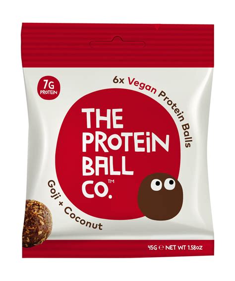 The Protein Ball Co Goji And Coconut Vegan Protein Balls 10 X 45g