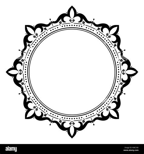 Decorative Unusual Round Frame With Empty Place For Your Text Vector