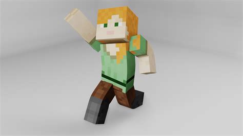 Minecraft Alex Poseableモデル3dモデル Turbosquid 1464547