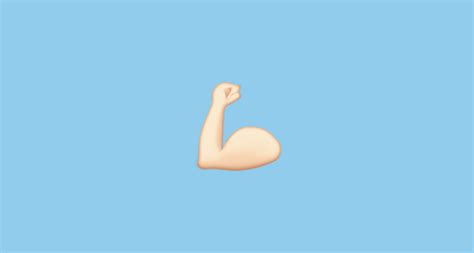 💪🏻 Flexed Biceps Light Skin Tone Emoji On Apple Ios 91