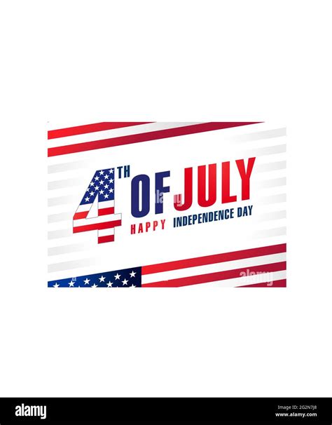 4th Of July Usa Independence Day Typography Banner United States Of