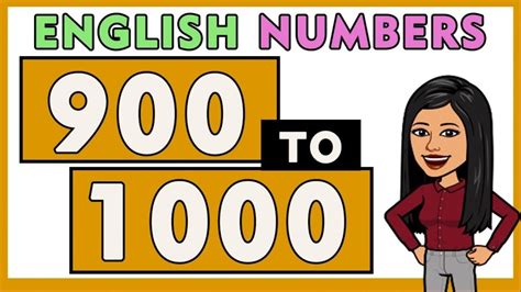 English Counting 900 To 1000900 To 1000 Numbers900 To 1000 Number