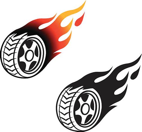 Burning Tires Stock Vectors Istock