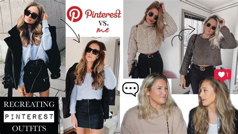Recreating Pinterest Outfits With Our Own Clothes Youtube