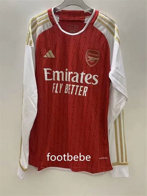 Maillot Arsenal 2023 2024 Domicile Manches Longues Footbebe