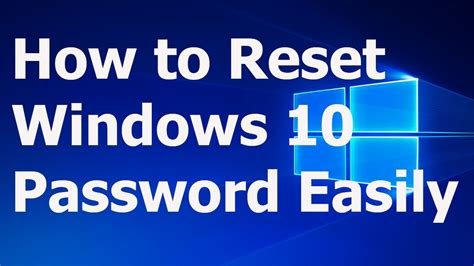 How To Reset Windows 10 Password Without Losing Data Youtube