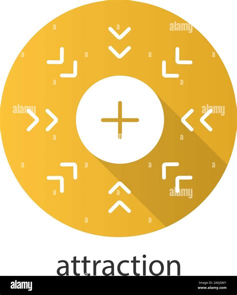 Attraction Symbol Flat Design Long Shadow Glyph Icon Positively