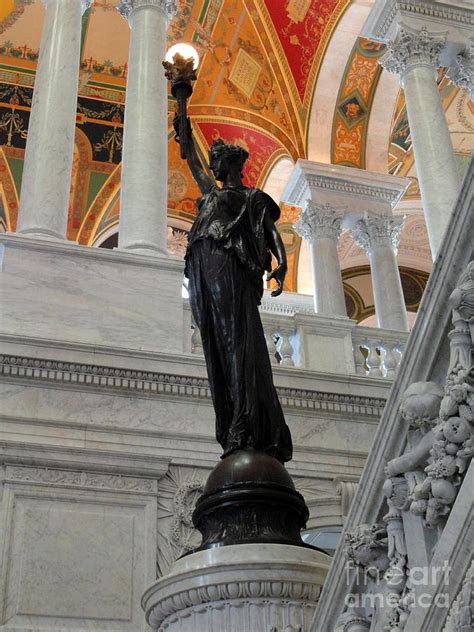 Statue Of The Library Photograph By Meandering Photography Fine Art