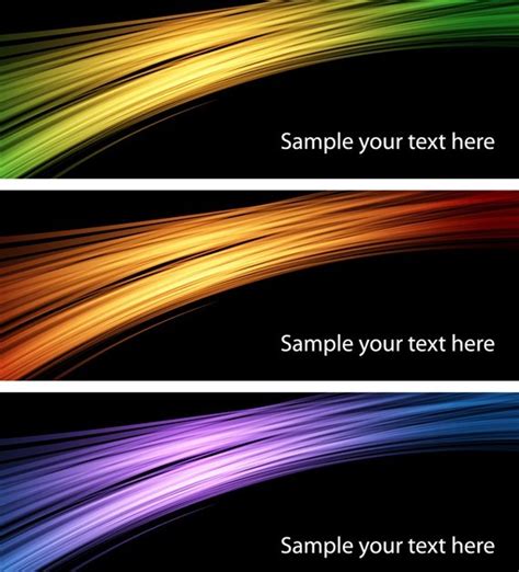 Free Set Of Vector Dark Banners With Bright Light Backgrounds 02 Titanui