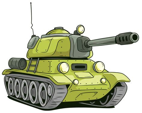 Cartoon Of A Military Tanks Illustrations Royalty Free Vector Graphics