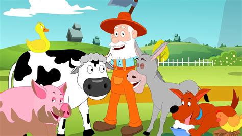 Old Macdonald Had A Farm Nursery Rhyme With Lyrics Cartoon Animation