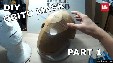 Diy Obito Uchiha Mask Part 1 Cardboard Naruto Cosplay Obito Mask