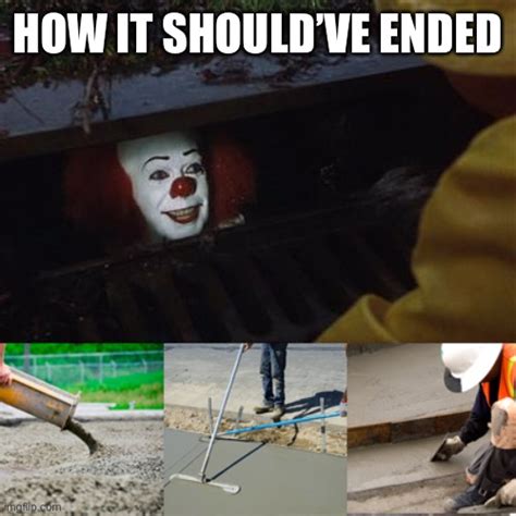 pennywise sewer cover up imgflip