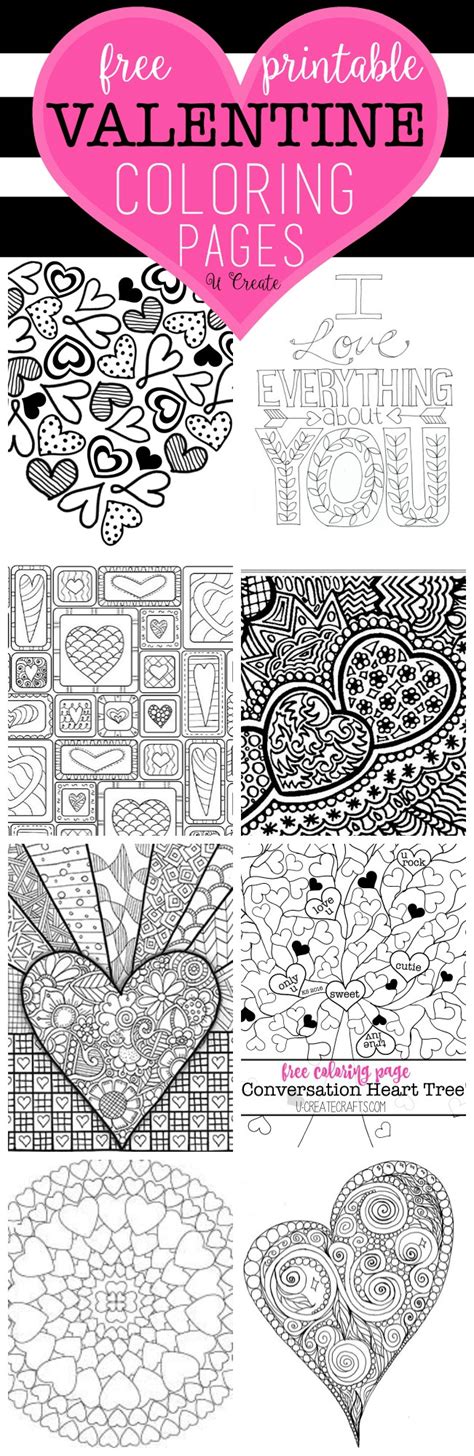 How to make a coloring book online for free. Valentine Conversation Heart Tree Coloring Pages - U Create
