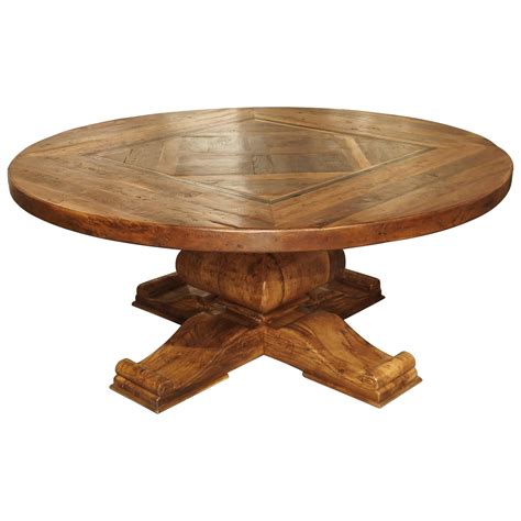 Round English Oak Dining Table With Elm Banding For Sale At 1stdibs