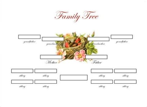 word excel   premium templates family tree