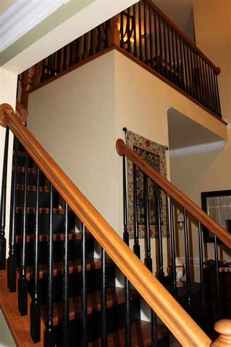 Move the spindle up or down and continue in this manner until the spindle is completely sanded. Painted Spindles | Fairly Handy | Painted stair railings ...