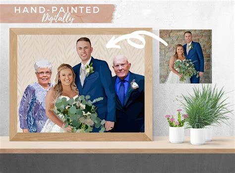 Memorial Painting For Loss Of Loved One Digital Portrait Etsy