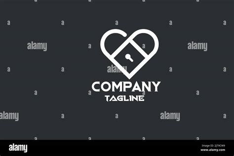 Minimal Unlock Love Heart Logo Template Stock Vector Image And Art Alamy