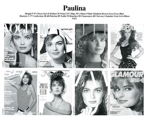 Pp Paulina Porizkova Stunningly Beautiful Fashion Photography Model