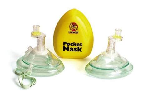 Laerdal Pocket Mask With One Way Valve In Yellow Hard Case Shell