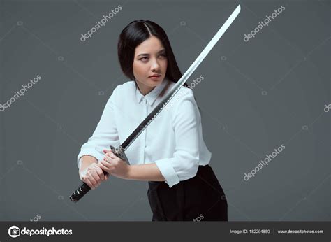 Beauty Asian Girl With Samurai Sword Hd Wallpaper Hohomiche