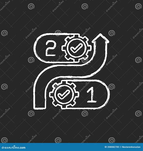Consistency Chalk White Icon On Black Background Stock Vector