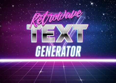 Retrowave Text Generator Retro Waves Text Generator Neon Typography