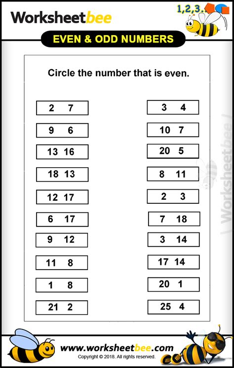 Odd And Even Numbers Activity Odd And Even Numbers Worksheets