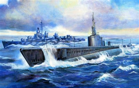 Wallpaper Usa Cruising Dpl Uss Gato Ss 212 American Submarine