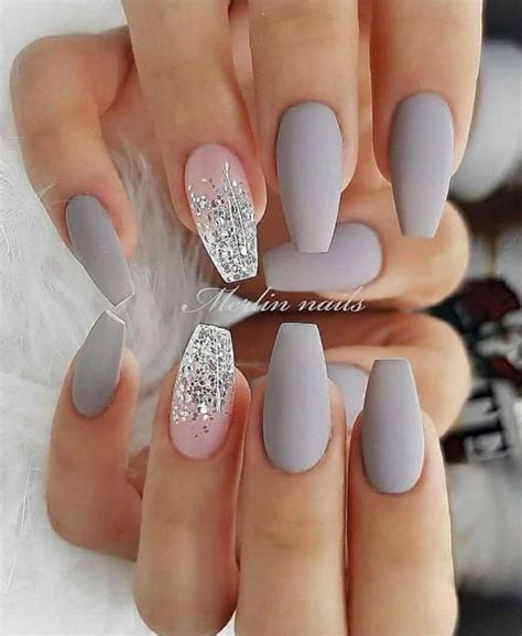 49 Cute Gray Nail Designs For Inspiration Stylish Belles Short