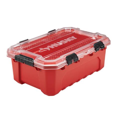 Husky Professional 12 Gallon Waterproof Storage Container With Hinged