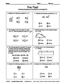 7e0 7k0 7p4 7qa 7q0 7x0 8aa 8cc 8e2 8f2 8ka 8k0 8l3 8na 8n4 8re 8r1 8sb 8s4. Assessment - Equations, Expressions and Inequalities. | TpT