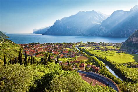 Town Of Torbole And Lago Di Garda Sunset View Photograph By Brch