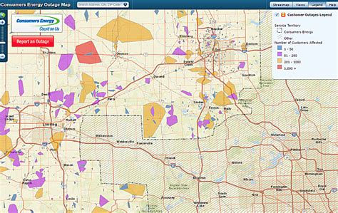 Consumers Energy Outage Map