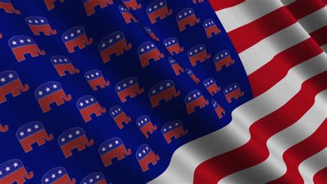 Looping Republican Party Symbol American Flag Animated Background Stock