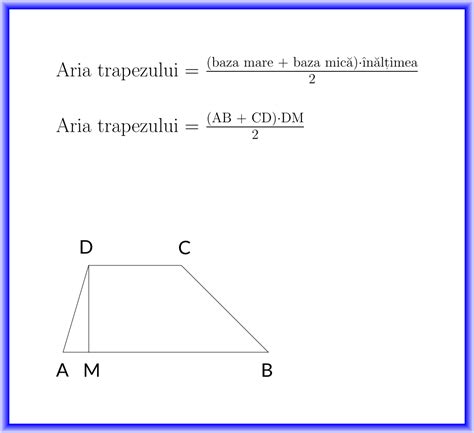 Aria Trapezului Formulă și Figură Matematica E Simplă