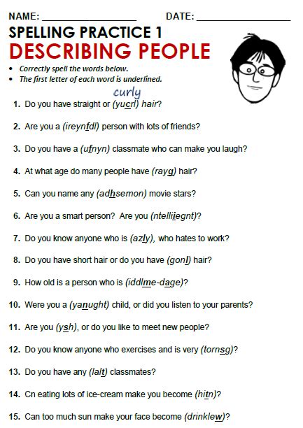 Examples of adjective phrases used to describe people include: Describing People - All Things Topics
