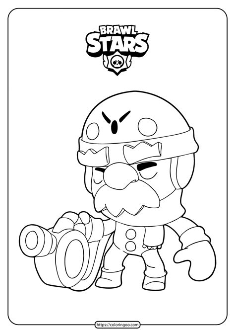 Carl is the new brawl stars brawler who just released in the upcoming huge march update a few days ago! Printable Brawl Stars Gale Coloring Pages