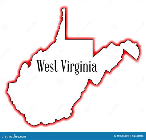 Virginia Outline Map Stock Photo 130697496