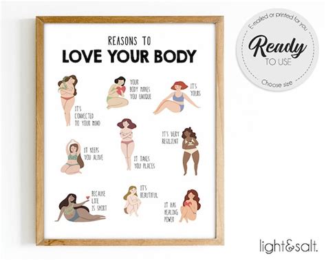 Body Positive Art Body Positivity Print Motivational Poster Etsy