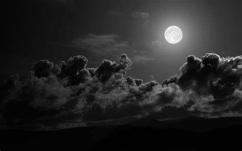 Full Moon Above The Clouds Hd Wallpaper