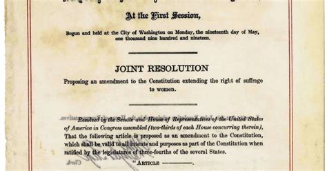 United States Constitution And Citizenship Day 19th Amendment