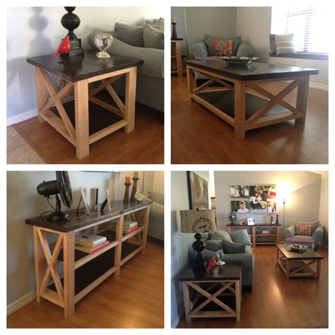 Our coffee, side and console tables, come in all shapes, sizes and materials, to fit your individual needs and taste. Ana White | Rustic X Coffee Table, End Table and Console ...
