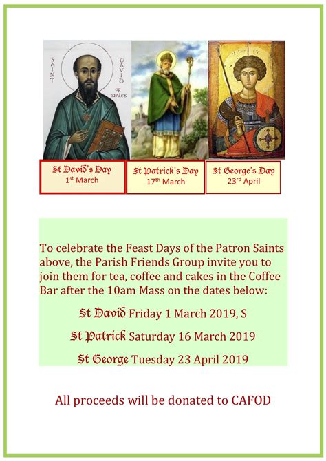 Celebrating The Feast Days Of Our Patron Saints 23rd April 2019 Ss